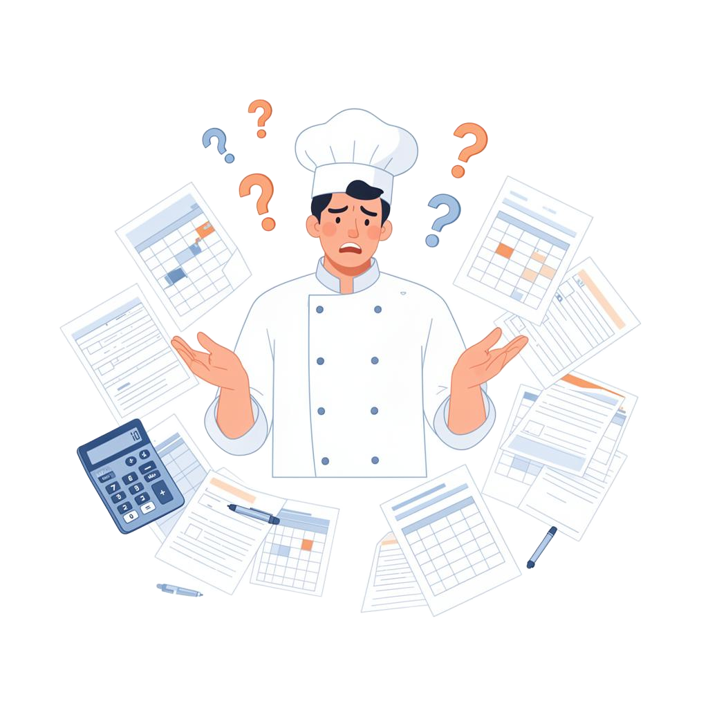 Overwhelmed chef